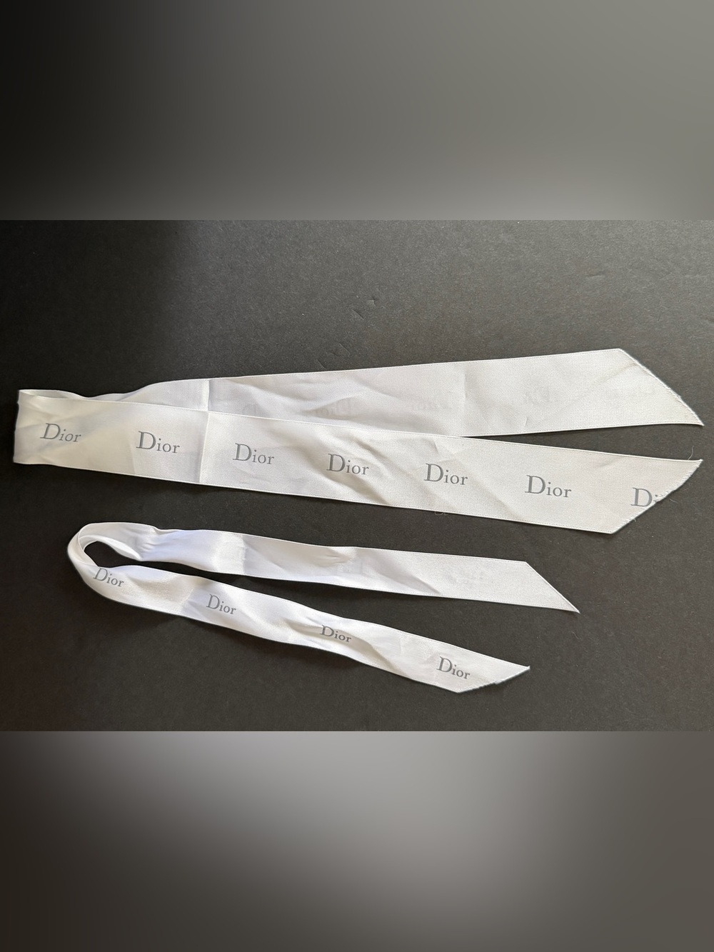 Dior White Logo Silk Ribbon Set